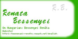 renata bessenyei business card